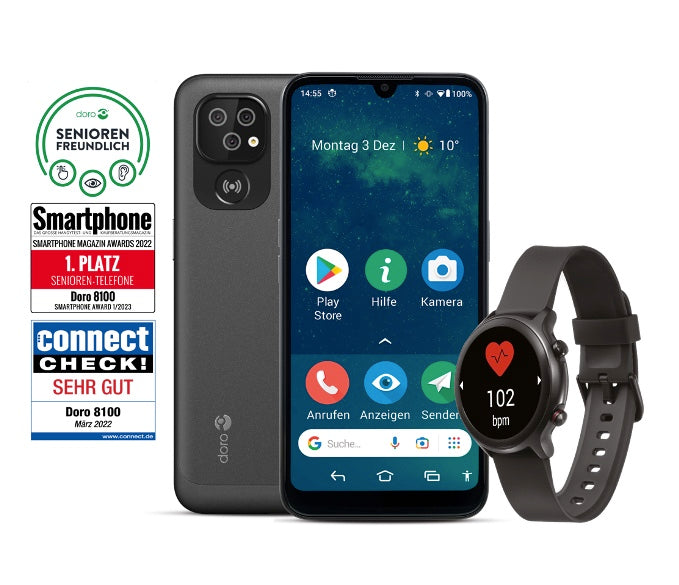 Doro Bundle - Doro Smartphone 8100 & Doro Smartwatch