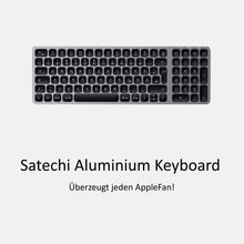 Laden Sie das Bild in den Galerie-Viewer, Satechi Aluminium BT Backlit Keyboard Slim German
