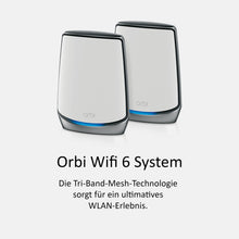 Laden Sie das Bild in den Galerie-Viewer, Netgear Orbi AX6000 WiFi 6 WLAN-Mesh-System (RBK852)
